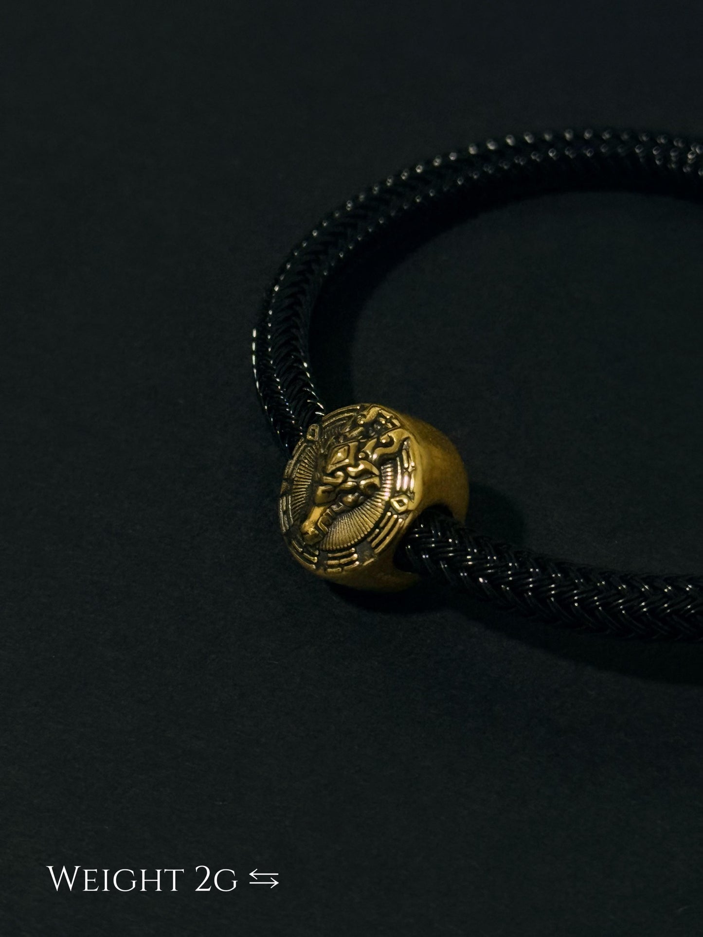 Fortune Horse Black Gold Charm