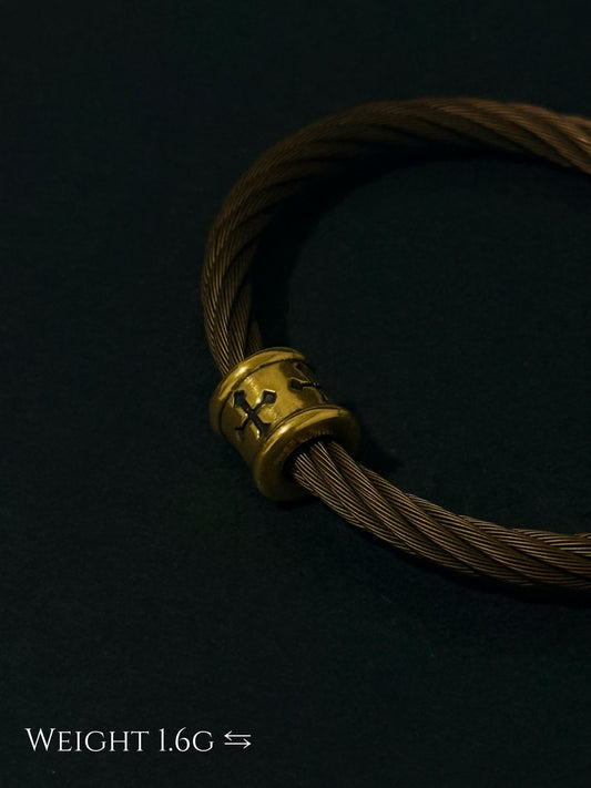 The Faith Black Gold Charm 信念