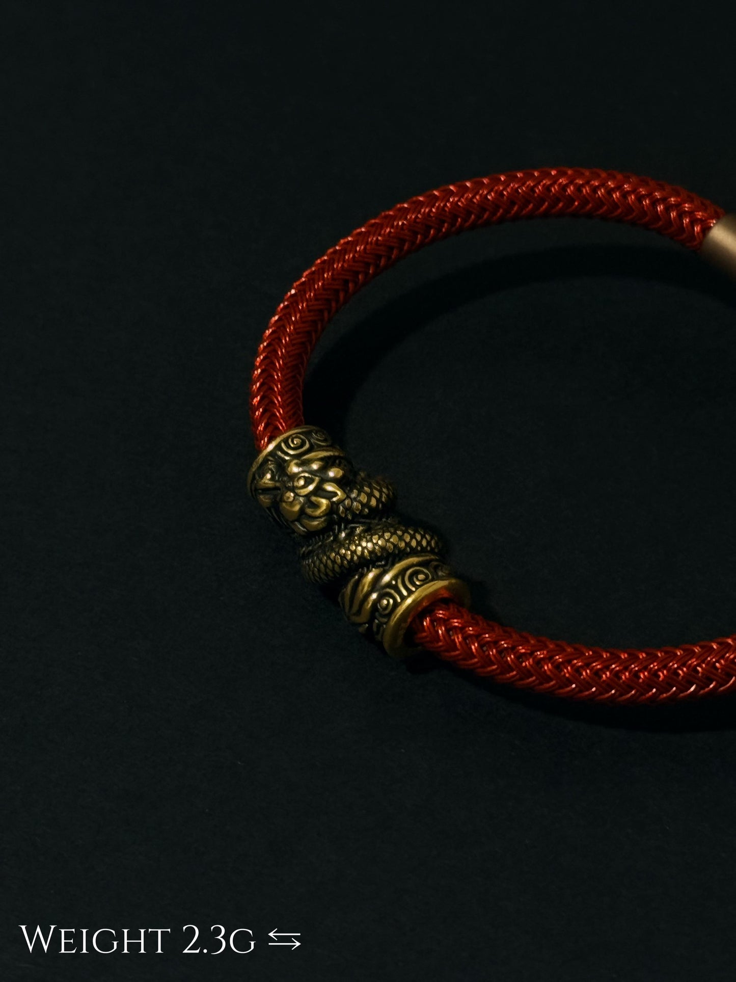 Fortune Dragon Black Gold Charm 富贵龙