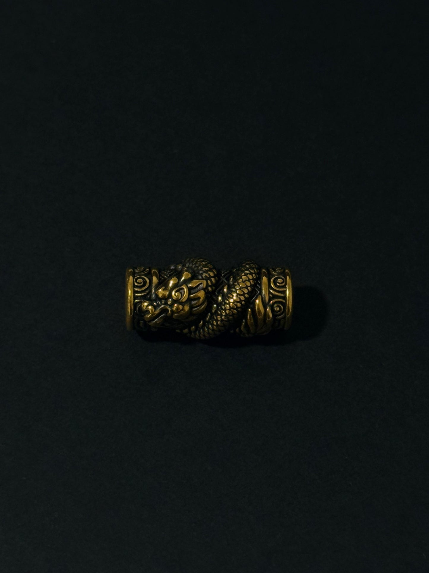 Fortune Dragon Black Gold Charm 富贵龙