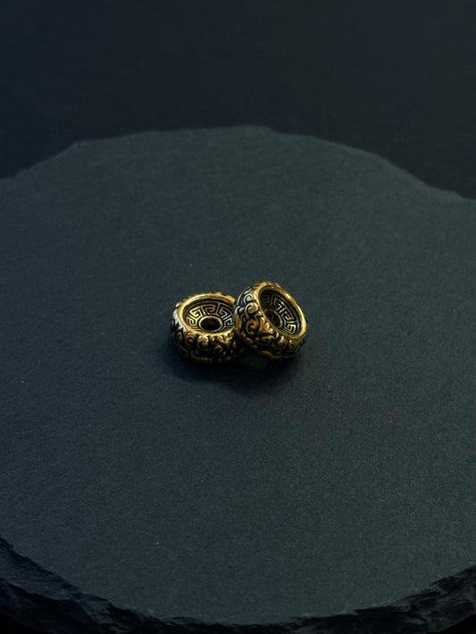 Gothic Spacer Black Gold Charm