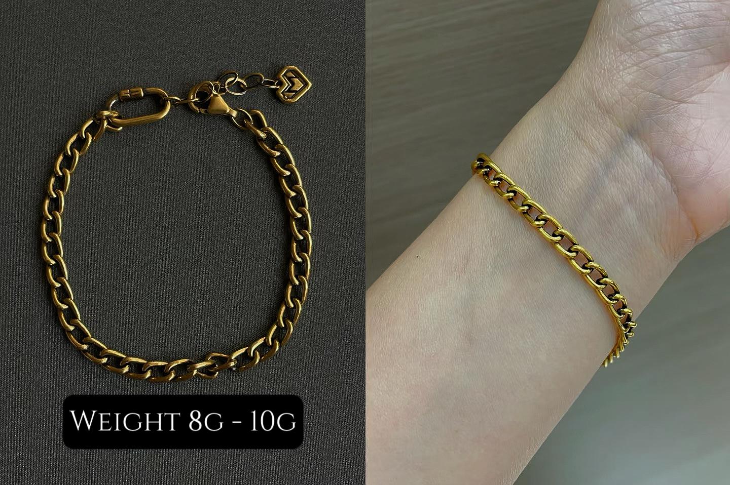 Classic Cuban Black Gold Bracelet