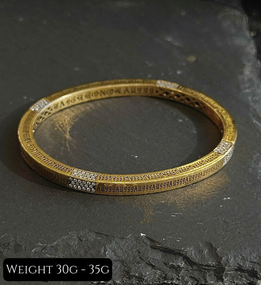 AU999 Black Gold Moissanite Bangle