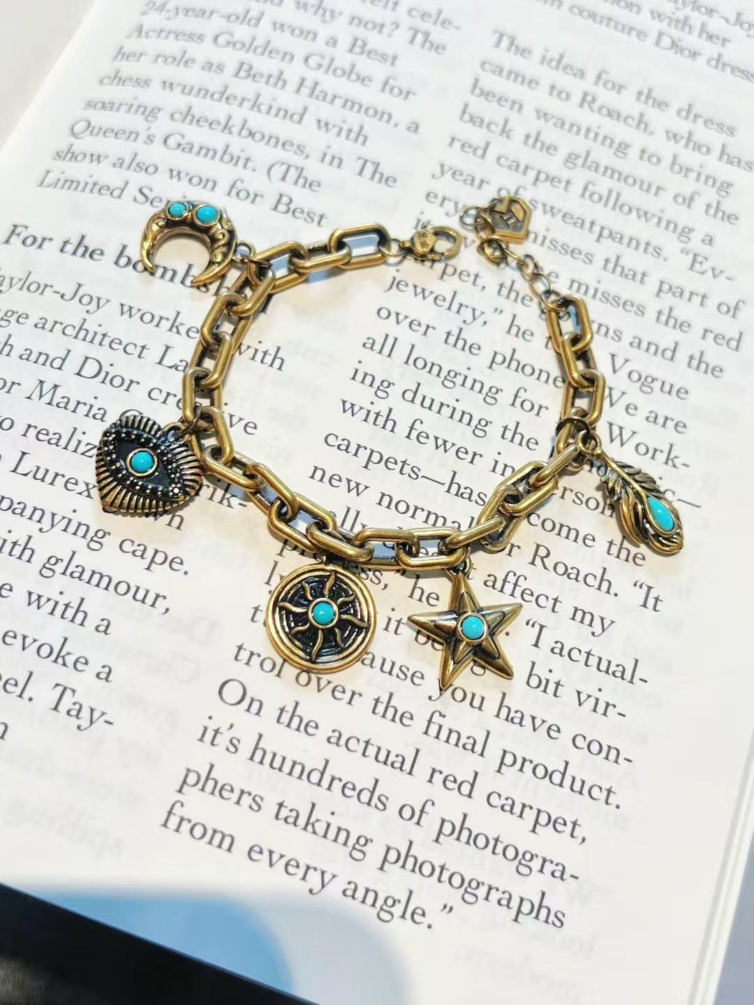 Bohemian Turquoise Black Gold Bracelet